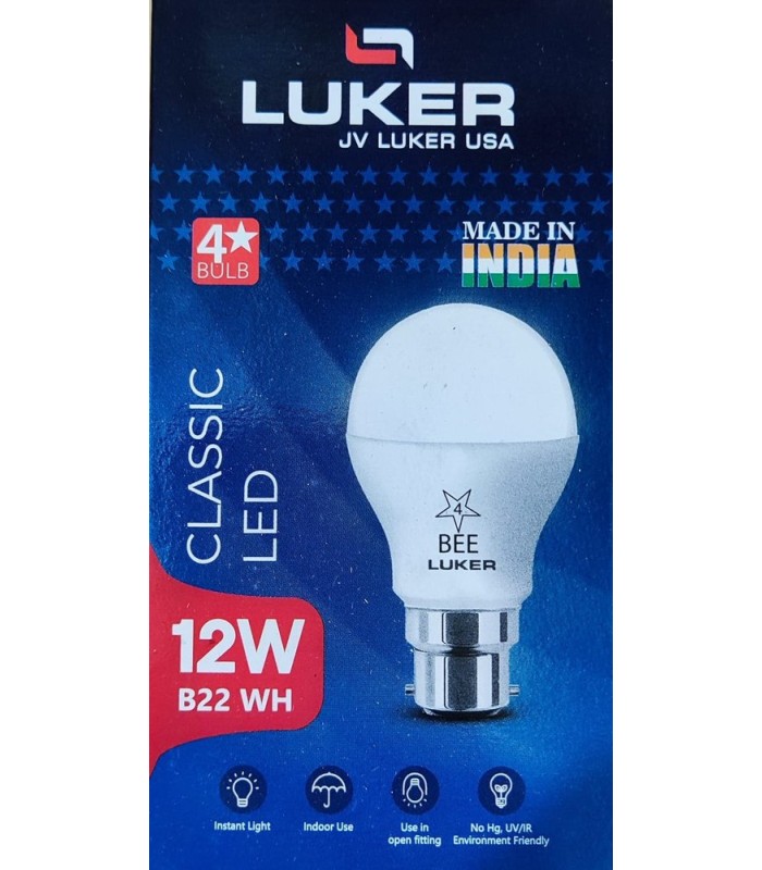 luker-12w-round-led-b22-white