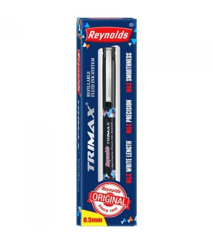 reynolds-trimax-roller-pen-refillable-water-proof-fluid-ink-system-for-smooth-writing-black